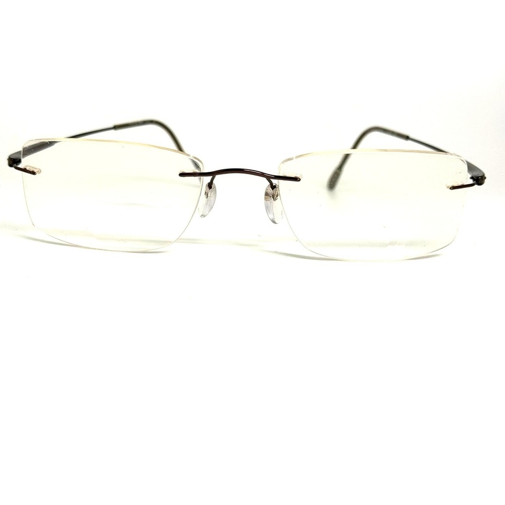 Silhouette Rimless Eyeglasses 7719 40 6054 Bronze Rectangular Austria 135mm
